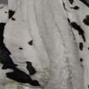 Cow Print Heated Throw Blanket Electric Blanket-Heating Blanket Throw with 10 Heat Levels & 10 Hours Auto Off, Cozy Soft Fleece Sherpa, Washable, 50 x 60 Inches Cow Print White (01 - Black Ombre-white)