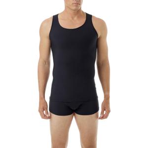 Underworks Mens Microfiber High Performance Compression Tank for Workouts, Sports Training and Shaping 473 (Large, Black)