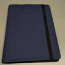 Premium 9 Pocket Card Binder for 540 Cards, Fabmaker PU Cover Trading Card Binder, Sturdy Card Collection Album, Sleek Card Holder Folders for Game Cards & Sports Cards, Navy Blue