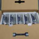 5-Pack Borosilicate Glass Containers with Tempered Lids, 35.2oz/4.4 Cup Airtight Meal Prep Set, Microwave/Freezer Safe (Blue)