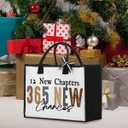 Christmas Tote Bag for Women Canvas Bags for Her Christmas (New Chapters)