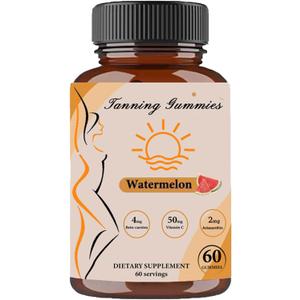Tanning Gummies, Daily Tanning Gummies for Adults Woman & Men, 60 Gummies (1)