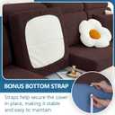 hyha Individual Couch Cushion Covers, Stretch Magic Sofa Seat Cushion Covers Washable, Dog Couch Sofa Slipcover for Pets, Kid with Elastic Bottom(3PC, Chocolate)