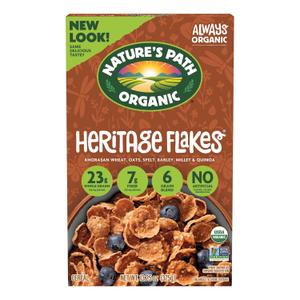 Nature's Path Organic Heritage Flakes Cereal, 13.25 oz (Pack of 1), Ancient Grains, 23g Whole Grains, Non-GMO