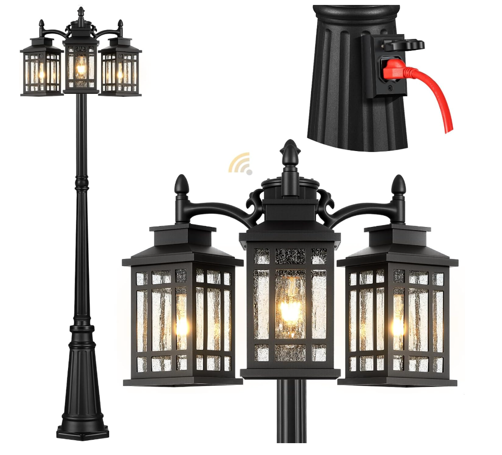 Opaxis Lighting - Three Head Outdoor Post Light