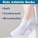 Boys Socks Girls Cushioned Athletic Socks Cotton Mesh Quarter Sock Youth Sport Ankle Sock 4/8 Pairs