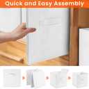 Criusia Storage Cubes - 13 Inch Heavy Duty Fabric Storage Bins for Shelves Closet Cube Organizer - 8 Pack Collapsible Cube Storage Bins Baskets for Clothes Blankets Toys - Nursery Organization (White)
