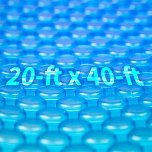 Blue Wave 20x40-ft Rectangle Solar Pool Cover 12-Mil Blue – Solar Cover for Inground Pool, Thermal Bubble Blanket for Heat Retention & Reduced Evaporation