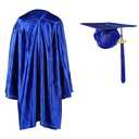 FtyFty Shiny Kindergarten Graduation Cap and Gown Set (24"(3'3"-3'5"), Royal Blue, 2025)