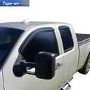 Tape On Window Visors Rain Guards for 2007-2013 Chevrolet Silverado & GMC Sierra 1500/2500HD/3500HD Extended Cab,Side Window Deflectors Vent Visors,Easy Install,Car Accessories for Weather Protection