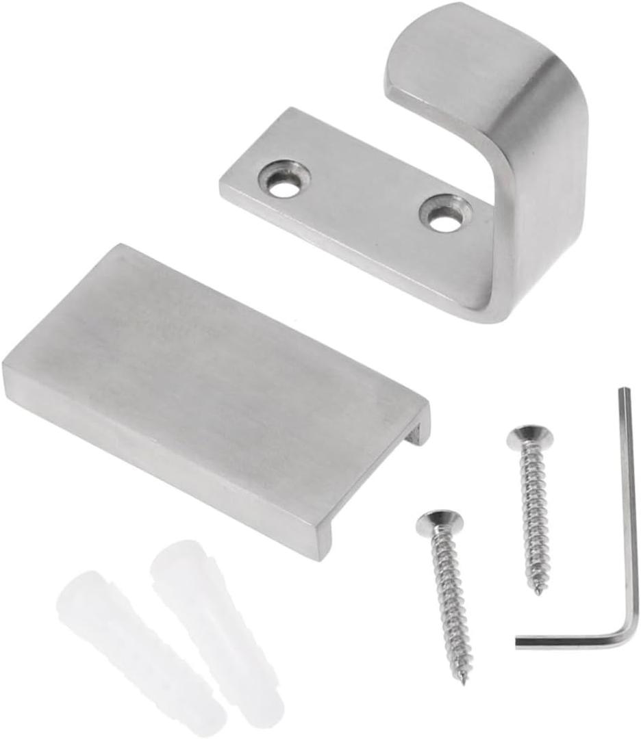 Stainless Steel Wall Mounted Coat Hooks Heavy Duty Single Hanger for Towel Clothes Elegant Dual Design for Bathroom Kitchen Home Silver