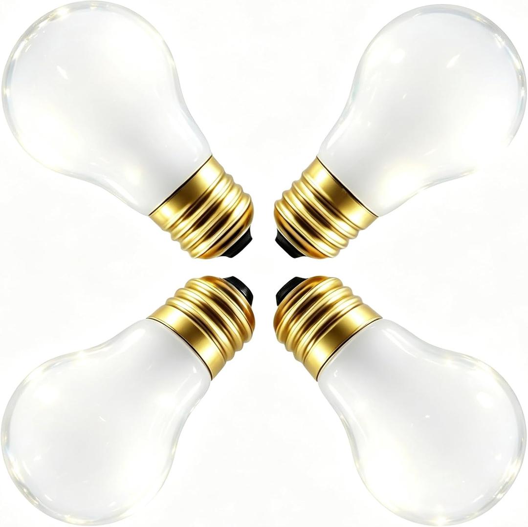 60 Watt Incandescent Light Bulbs, E26 A19 Stepless Dimming Light Bulbs 400lm, 3000K Soft Warm White, Vintage Frosted Light Bulb for Home (4 Pack)