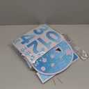 Yerliker 16 Pcs Happy Birthday Yard Signs with Stakes, 32.8 ft LED Lights, 42 Pcs Number Stickers, 13.4 Inch Letters Signs for Birthday Party Supplies Yard Lawn Outdoor Decoration(Light Blue)