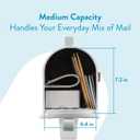 Architectural Mailboxes Admiral Rust-Proof Aluminum Metal Post Mounted Mail Box for Outside, White, Medium Curbside Mailbox, USPS Approved for Residential Delivery