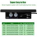Solar Automatic Drip Irrigation Kit System, JIYANG Solar Powered Auto Easy DIY Watering Device Supported Pots Plants, 6 Timing Modes with Anti-Siphoning Device (Supported 10 Pots, 6Timing Modes)