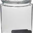 Anchor Hocking Heritage Hill Glass Jar with Lid, 2 Gallon Capacity, with 2 Chalkboard Labels and Chalk (2 Gallon, Set of 1)