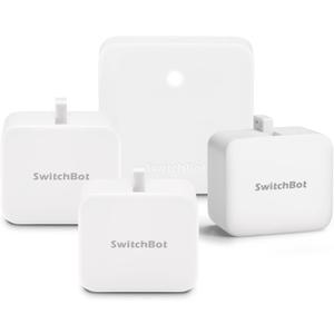 SwitchBot Smart Switch Button Pusher(3Pack) with Hub Mini - Smart Switch Button Pusher, Wireless App & Timer Control, Compatible with Alexa, Google Home, IFTTT, Easy to Use, Smart Light Control Set