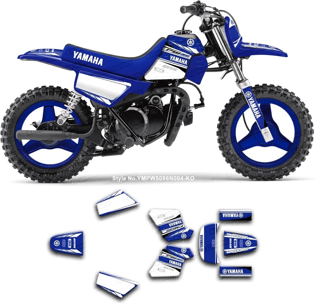 Kungfu Graphics Decal Kit for Yamaha PW 50 PW50 piwi 50, Blue, YMPW5096N004-KO