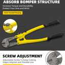 DOWELL14" Bolt Cutter, Small Mini Bolt Cutter for Wire with Soft Rubber Grip, Chrome Molybdenum Steel Blade (14")