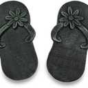 Things2Die4 Pair of Cast Iron Flip Flop Stepping Stones Verdigris Finish