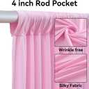 4 Panels 5x40ft Pink Ceiling Drapes for Wedding Parties, Wrinkle Free Thick Polyester 40ft Extra Long Wedding Draping Pink Ceiling Curtains Arch Drapery for Birthday Party Canopy Tent Decor, 60"W x 480"L