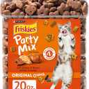 Purina Friskies Cat Treats, Party Mix Original Crunch - 20 oz. Canister (EXP 12/01/25)
