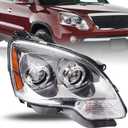 Headlight Assembly Compatible with 2007-2012 GMC Acadia Replacement Headlamp Passenger Right Side