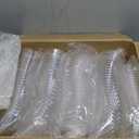 Yinkin 150 Pcs 5 oz Plastic Martini Glasses Disposable Clear Cocktail Dessert Parfait Glasses Unbreakable Mini Martini Cups for Wedding Party Bowl Ice Cream (Stemless)