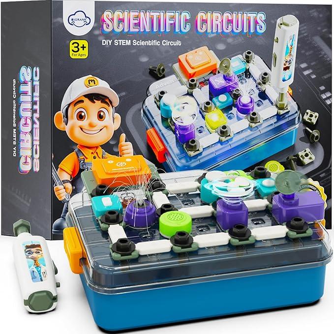 Science Kits for Kids Age 57 812, STEM Educational Learning Toys with 58 Circuit Parts, Over 520 Projects, Travel Sensory Table Fidget Toy for Boys Girls Birthday Gifts Ages 3 4 5 6 7 8 9 10 11 12