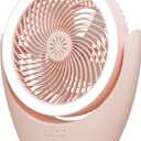 Rechargeable Desk Fan for Bedroom, 12000mAh Battery Operated Outdoor Portable Camping Fan with Light, 3 Speed Adjustment Desk Fans Small Quiet for Office Home