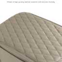 Microfiber Leather Center Console Cover,Car Accessories Car Center Console Pad,Microfiber Leather Armrest Cover Cushion with 2 Storage Bags,Memory Foam Armrest Cover,Fits Most Vehicles (Beige)