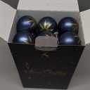 30 Pcs Christmas Ball Ornaments Set, 2.36'' Blue and Gold Hand-Painted Ornament Bulk for Xmas Tree, Shatterproof Tree Decorations for Holiday Party, Wreath, Winter Décor