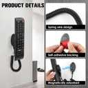 Magnetic Remote Leash Control Holder with Security Cable, Retractable Tidy Anti-lost Rope Organizer Easy Installation Stable Suitable for Projector TV Fan and Air Conditioner Remotes (4Pcs Black, S)