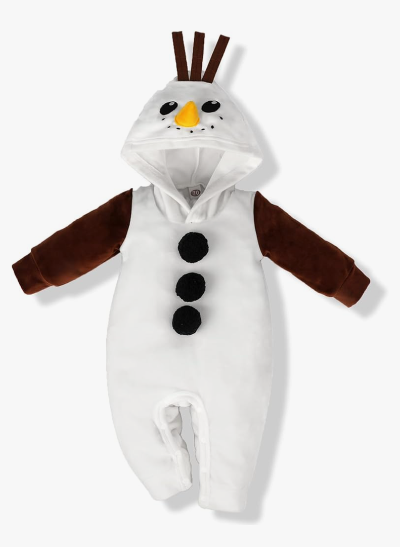 Hifot Baby Girl Boy Romper Newborn Clothes My First Christmas Long Sleeve Jumpsuit White(Size 100)