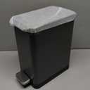 Mbillion Bathroom Trash Can with Lid Slim Stainless Steel Small Bathroom Garbage Can 10 Liter, 2.6 Gallon Soft Close, Step Pedal, Slim Wastebasket for Toilet, Office, Bedroom,Dark Grey