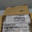 SWTYMIKI Over The Door Organizer - Door Organizer Hanging with 5 Adjustable Metal Large Capacity Basket and 6 Coat Hook, Wall Mounted Shelf for Bedroom Closet Bathroom Laundry Pantry Cabinet Kitchen (White)