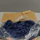 ESTINGO Heated Throw Blanket Electric Blanket, 50"x60" Heating Blanket with 5 Heating Levels & 4 Hours Auto Off, Reversible Flannel Sherpa Electric Throw Blanket with OverHeat Protection, Navy Blue