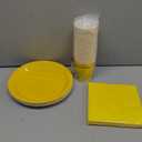 Sustainable Greetings Juvale 72 Pieces of Party Supplies with Paper Plates, Cups, and Napkins for Birthday Decorations (Serves 24) (Yellow) - Yellow Birthday Decorations