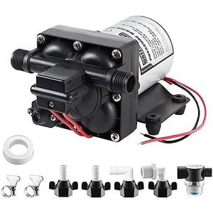 WASSERMANN RV Water Pump 12 Volt DC 3.0GPM 55PSI,Replacement For 4008-101-A65,Water Pump Self Priming Diaphragm Pump with Pressure Switch for RV Kitchen Bathroom Marine Yacht Garden