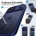 CASEKOO Armor Shockproof Designed for iPhone 17 Pro Case [16FT Military Grade Protection] Matte Finish Protective Phone Case Anti-Fingerprint Thin Slim Hard Cover for iPhone 17 Pro - Deep Blue