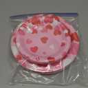 40Pcs Valentine's Day Paper Plates Heart Party Plates Disposable Dinner Dessert Plate for Holiday Wedding Anniversary Birthday Party Supplies