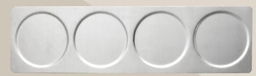 Talented Kitchen Stainless Steel Plates Mounting Racks For Magnetic Spice Tins. 3 Plates To Fit 12 Tins