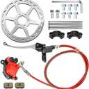 FVRITO Upgraded Mini Bike Hydraulic Disc Brake Kit for Baja DB30 Doodle Bug Blitz Dirt Bug Racer 97cc 79cc Predator 2.8hp Engine with 180mm Brake Disc Rotor Master Cylinder Caliper Pads Assembly Parts