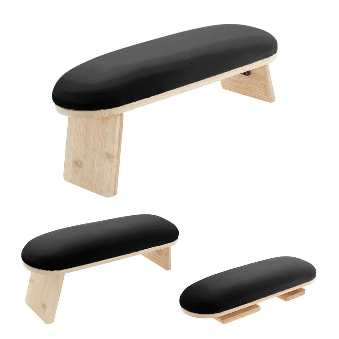 Arm Rest for Nails Tech, Professional Adjustable Nail Arm Rest Cushion, Nail Arm Rest, Soft Manicure Hand Rest Stand, Black, 1 Set