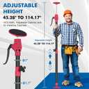 Cabinet Jacks for Installing Cabinets, Adjustable Support Pole 45.3" to 114.2" Premium Steel Support Rod, 3rd Hand Support System for Drywall Jack& Cargo Bars, 265 LB Capacity, 2 PCS