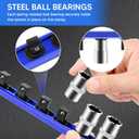 6 Piece Magnetic Tool Organizer Set, Holds Screwdrivers, Wrenches & Sockets (12-Slot Rail x3, L/M/S Socket Holders), Workshop Wall Mount, Space-Saving Tool Storage, Strong Grip (Tools Not Included)