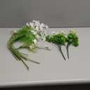 6 Pack, Artificial Morning Glory Simulated Eucalyptus Leaves Faux Morning Glory Decors Fake Morning Glory Branches with Eucalyptus Leaves for Flower Arrangement Vase Decoration (White)