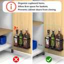YIGII Adhesive Cabinet Organizer - Wall Mounted Pantry Door Organizer Bin Holder for Tupperware Lid Kitchen Wall Under Sink Basket Slim Space Black Stainless Steel