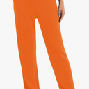 Urban CoCo Women's Straight Leg Long Pants Elastic High Waist Drawstring Casual Trousers with Pockets, Size S