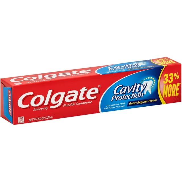 Colgate Cavity Protection Fluoride Toothpaste Regular Flavor - 8 oz, Pack of 6
